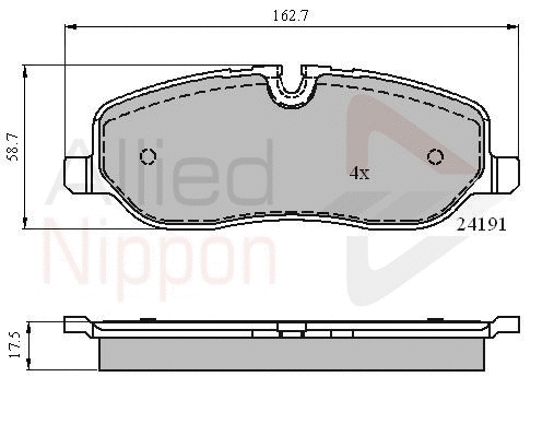 Brake Pad Set, disc brake (ADB01533)