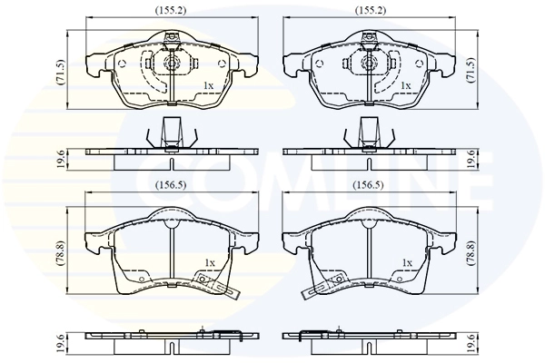 Brake Pad Set, disc brake (CBP3583)