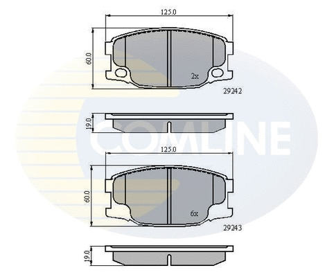Brake Pad Set, disc brake (CBP01088)