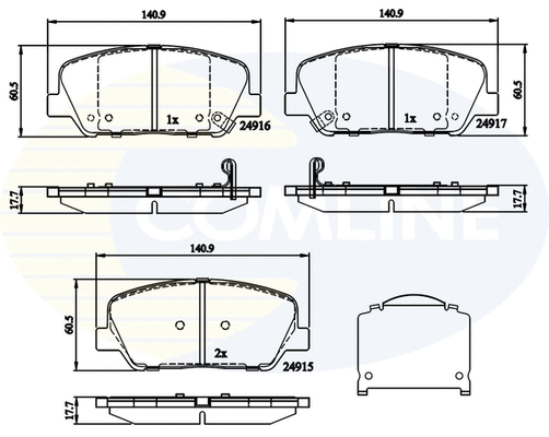 Brake Pad Set, disc brake (CBP32259)