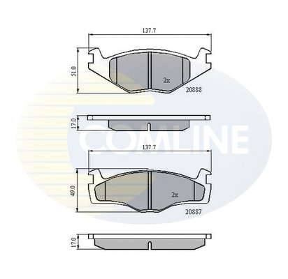 Brake Pad Set, disc brake (CBP0703)