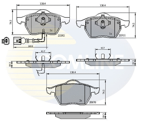 Brake Pad Set, disc brake (CBP11111)