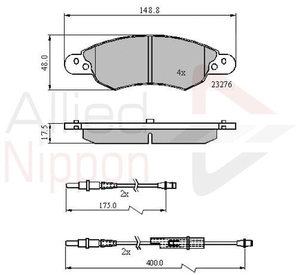 Brake Pad Set, disc brake (ADB21119)