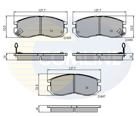 Brake Pad Set, disc brake (CBP3363)