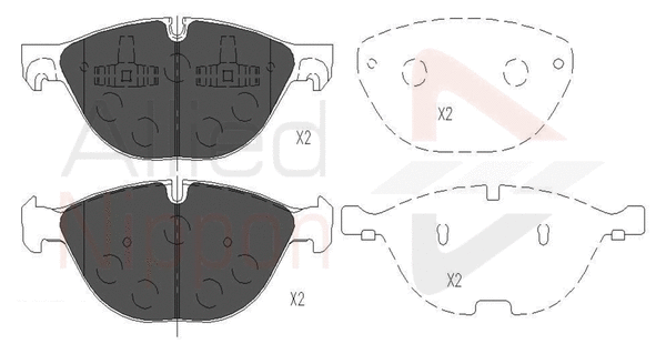 Brake Pad Set, disc brake (ADB06021)