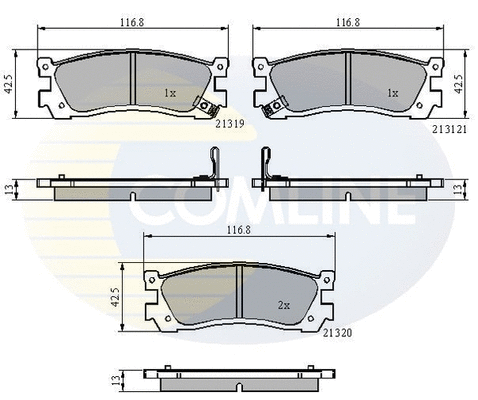 Brake Pad Set, disc brake (CBP3824)