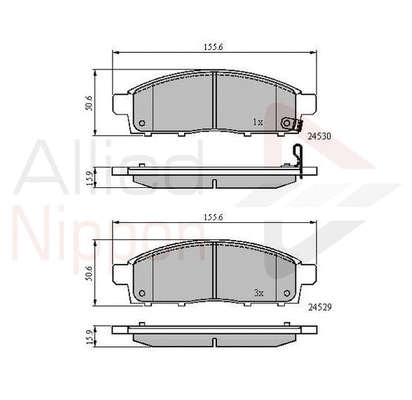 Brake Pad Set, disc brake (ADB31584)