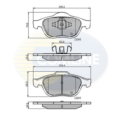 Brake Pad Set, disc brake (CBP01116)