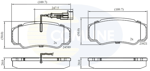 Brake Pad Set, disc brake (CBP16032)