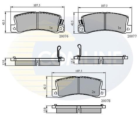 Brake Pad Set, disc brake (CBP3458)