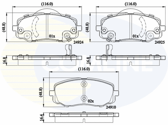 Brake Pad Set, disc brake (CBP36008)