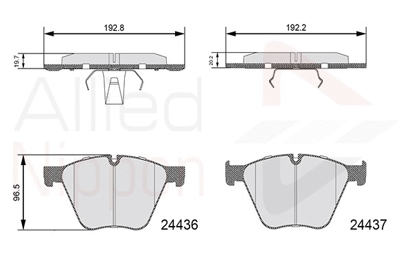 Brake Pad Set, disc brake (ADB06111)