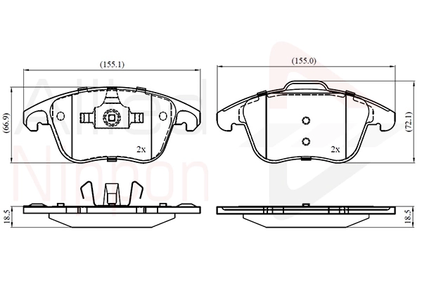 Brake Pad Set, disc brake (ADB01720)