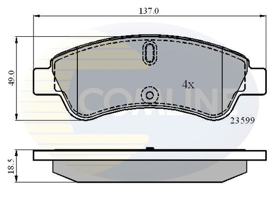 Brake Pad Set, disc brake (CBP01033)