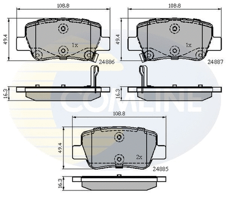 Brake Pad Set, disc brake (CBP32026)