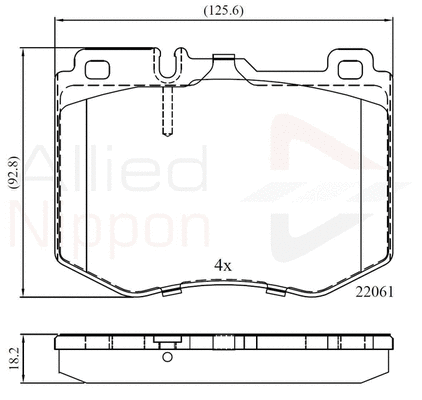 Brake Pad Set, disc brake (ADB02348)