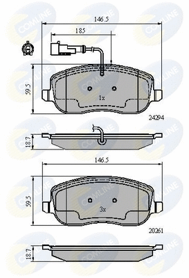 Brake Pad Set, disc brake (CBP11747)