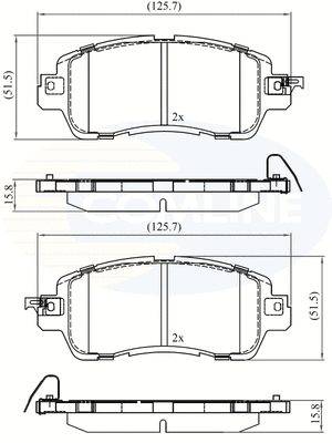 Brake Pad Set, disc brake (CBP36115)