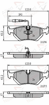 Brake Pad Set, disc brake (ADB21002)
