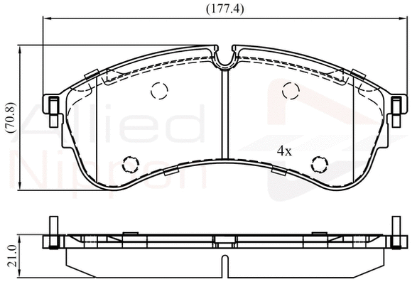 Brake Pad Set, disc brake (ADB02400)