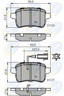 Brake Pad Set, disc brake (CBP12103)