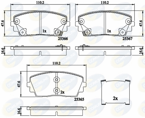 Brake Pad Set, disc brake (CBP32159)