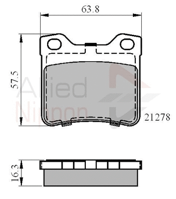 Brake Pad Set, disc brake (ADB01060)