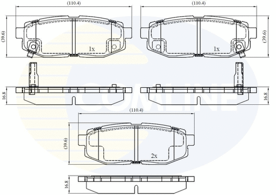 Brake Pad Set, disc brake (CBP32488)