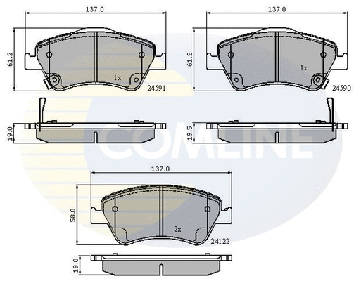 Brake Pad Set, disc brake (CBP31576)