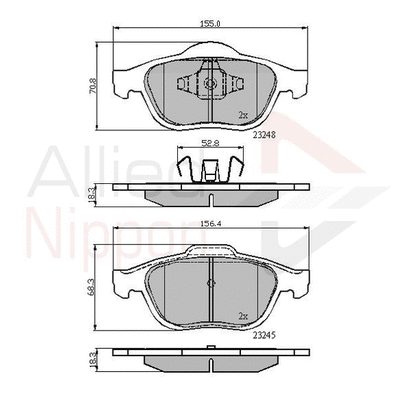 Brake Pad Set, disc brake (ADB01116)