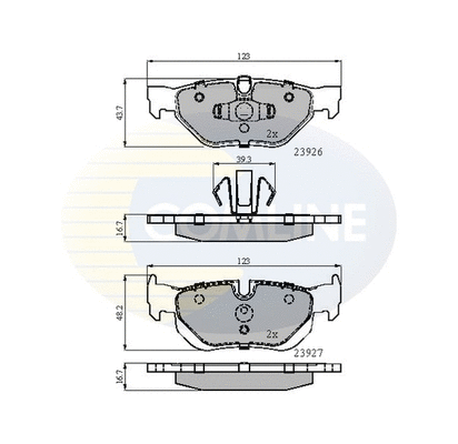 Brake Pad Set, disc brake (CBP01708)