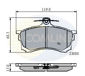 Brake Pad Set, disc brake (CBP3452)