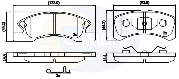 Brake Pad Set, disc brake (CBP32249)