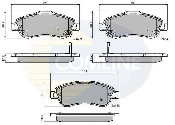 Brake Pad Set, disc brake (CBP31705)