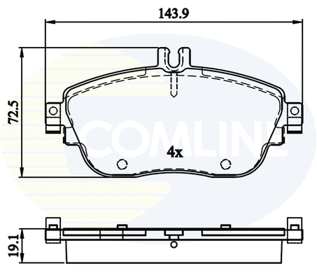 Brake Pad Set, disc brake (CBP32208)