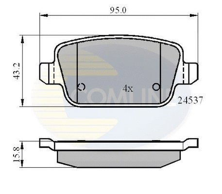 Brake Pad Set, disc brake (CBP01610)