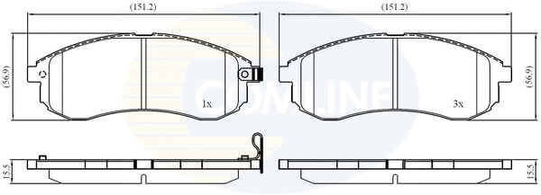 Brake Pad Set, disc brake (CBP31749)
