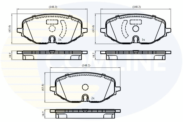 Brake Pad Set, disc brake (CBP02854)