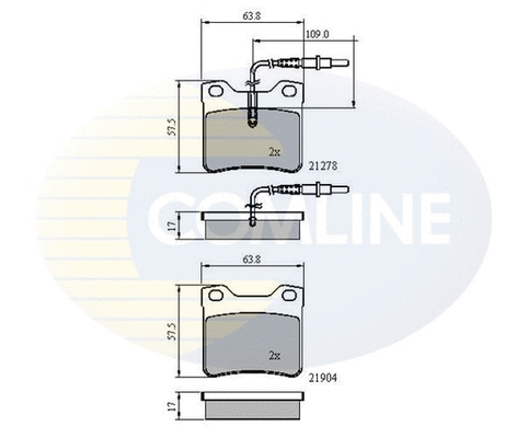Brake Pad Set, disc brake (CBP1455)