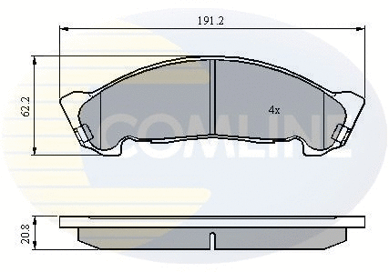 Brake Pad Set, disc brake (CBP01175)