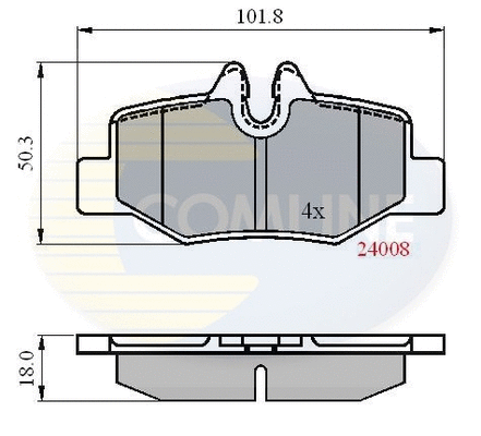 Brake Pad Set, disc brake (CBP01306)