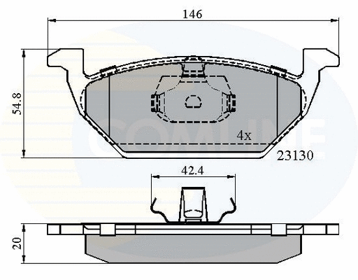 Brake Pad Set, disc brake (CBP0737)