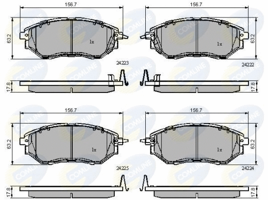 Brake Pad Set, disc brake (CBP31762)