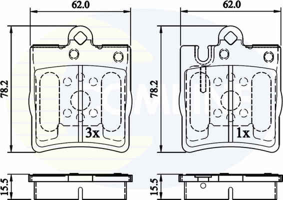 Brake Pad Set, disc brake (CBP0915)