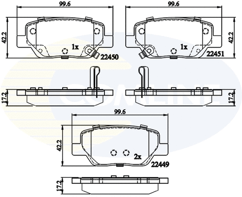 Brake Pad Set, disc brake (CBP32323)