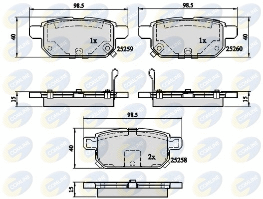 Brake Pad Set, disc brake (CBP32128)