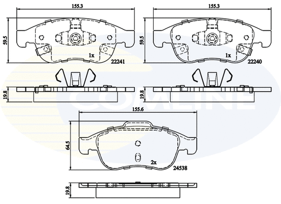 Brake Pad Set, disc brake (CBP32293)