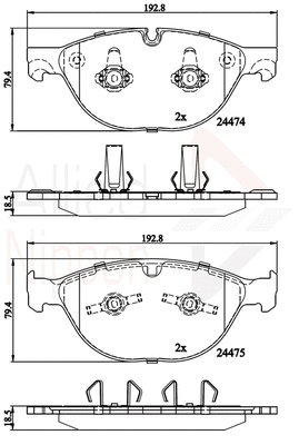 Brake Pad Set, disc brake (ADB06093)