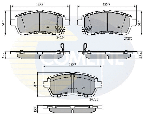 Brake Pad Set, disc brake (CBP31620)
