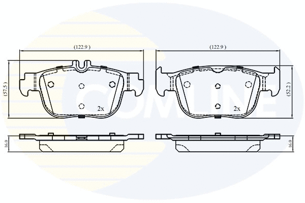 Brake Pad Set, disc brake (CBP02868)
